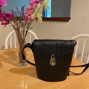 Calvin Klein Lock leather bucket crossbody bag